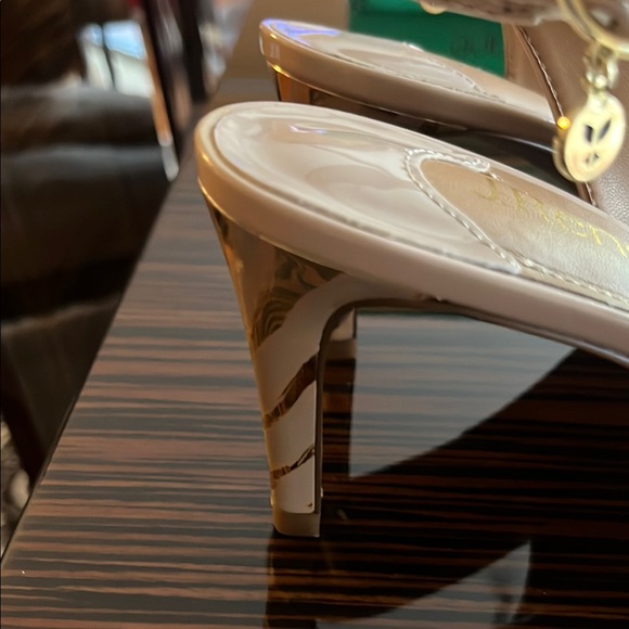 J.Renee Beige Nude Pearl Slongback Heels with Textured Finish - Picture 4 of 8